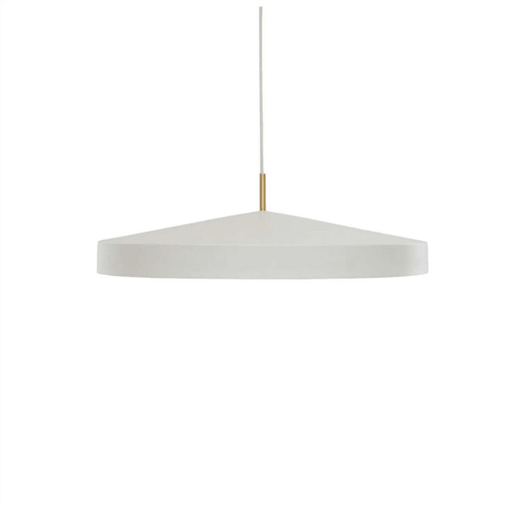 Lampe suspendue blanche métal revêtement par poudre Ø65xH19cm-HATTO