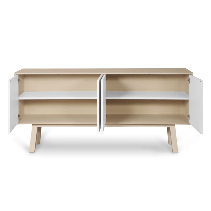 Credenza a 4 ante in frassino 180 cm, altezza 94 cm Kube