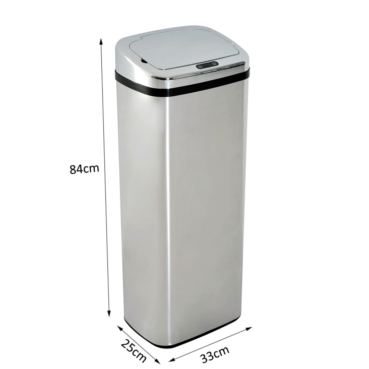 Cubo de basura gris 33 x 25 x 84cm