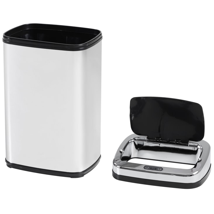 Cubo de basura gris 33 x 25 x 58 cm