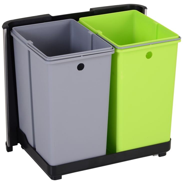 Cubo de basura inteligente - Cubo de Basura, 33x25x84cm, color Plata,  851-004 HOMCOM, Plateado