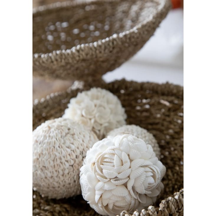 Décoration suspendue en coquillage blanc-ROSE SHELL cropped-4