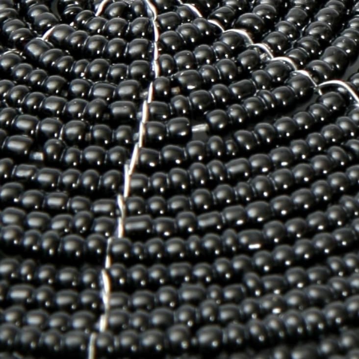 Sous-verre en perles noir-Beaded cropped-4