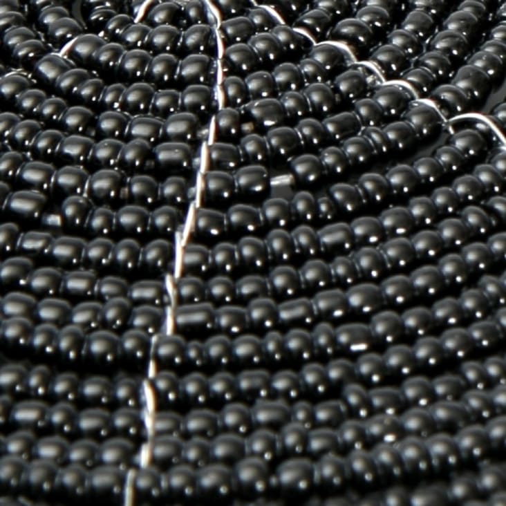 Sous-verre en perles noir-Beaded cropped-6