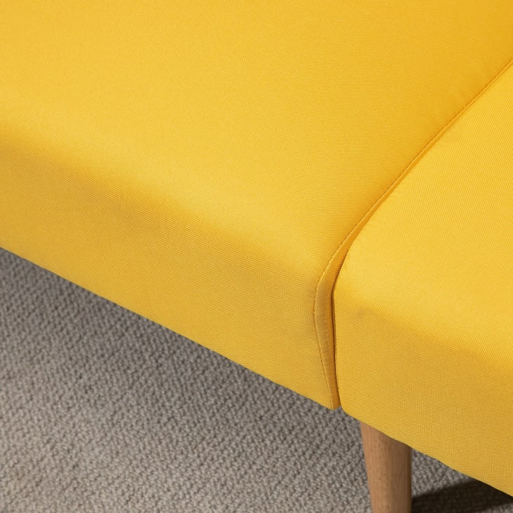 Sofá cama de 2 plazas 173 x 75 x 73 cm color amarillo cropped-8