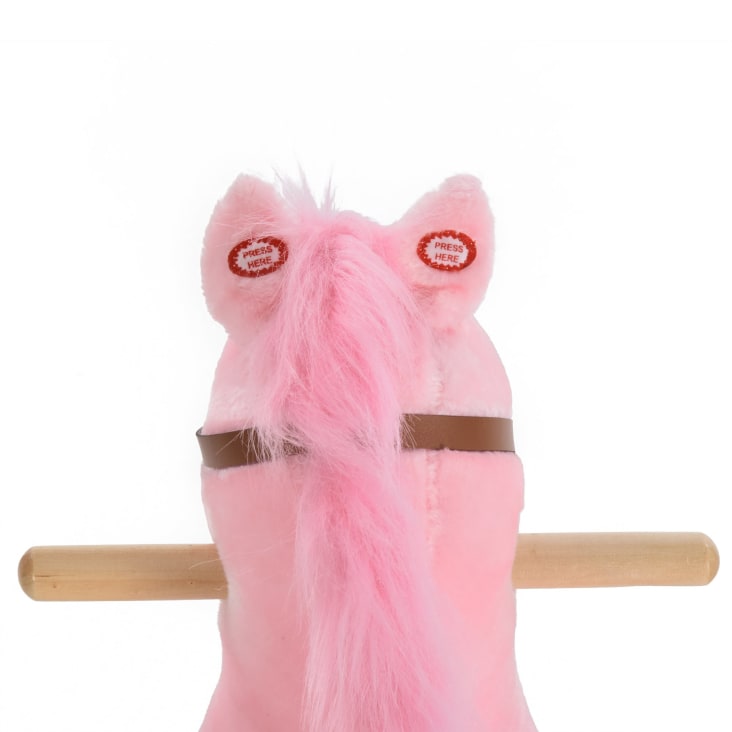 Caballo balancin rosa deals