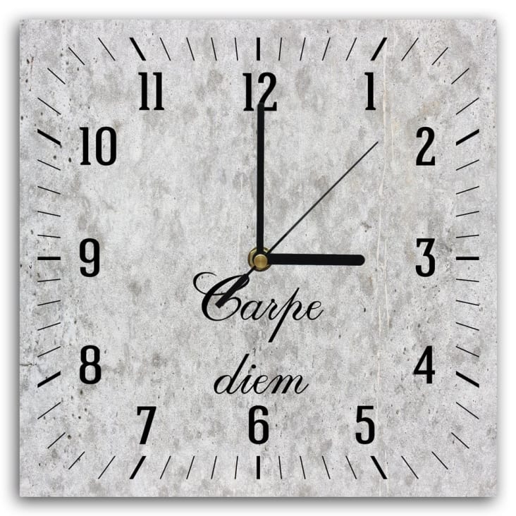 INDIGOS UG - Decalcomanie da muro - adesivi da parete - Murale - Carpe Diem - Goditi la giornata della, giallo oro, 90x28 - Decorazione per soggiorno, camera dei bambini, ufficio, scuola