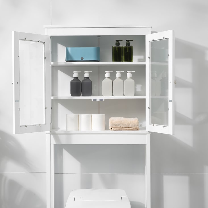 Mueble baño sobre inodoro 70 x 24.5 x 160 cm color blanco