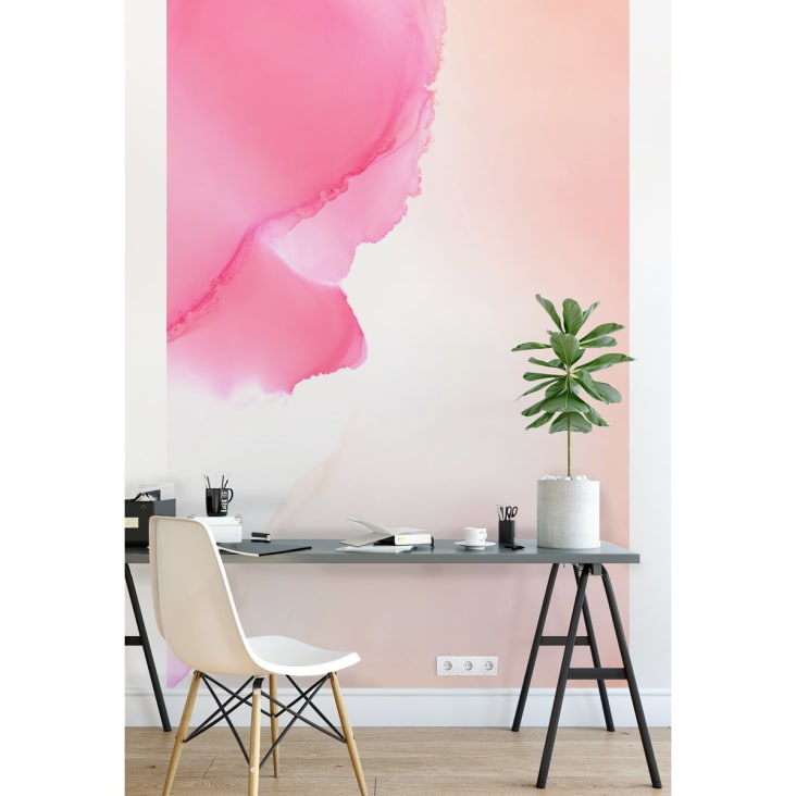 Papier peint panoramique en Papier Rose pâle  192x290-TOURMALINE cropped-3