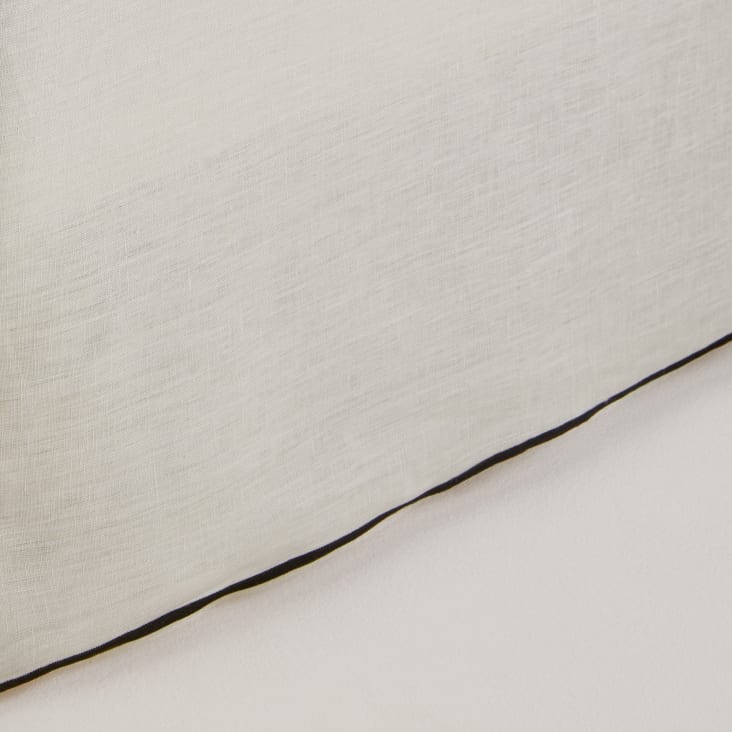 Cache sommier en lin blanc 90 x 200 cm Amboise
