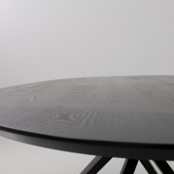 Table salle à manger ovale noire 240 x 104 cm - Jalesko
