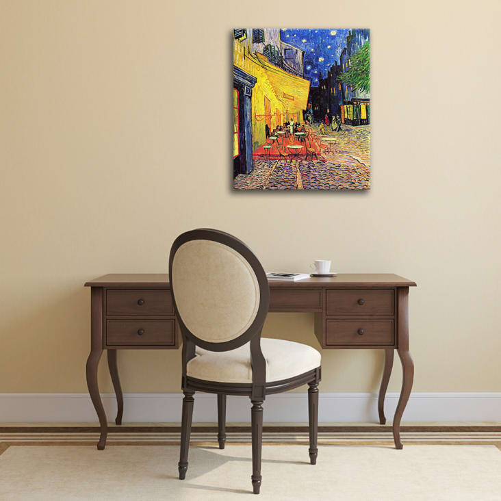 Tableau Van Gogh Terrazza Del Caffè - Impression Sur Toile 50x70cm - Italie