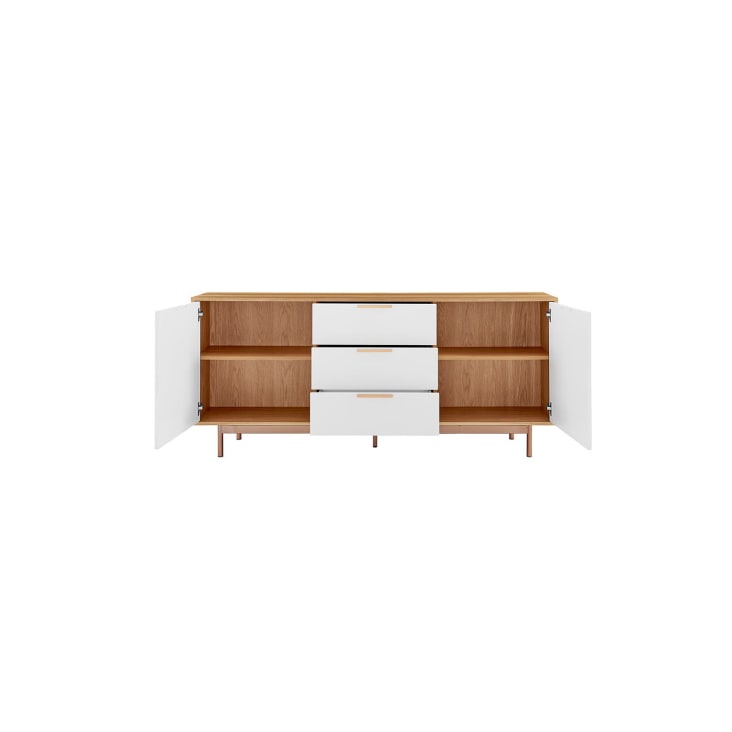 Credenza scandinava bianco e legno Fyn Maisons du Monde