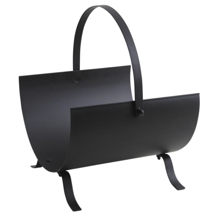 PORTE Buche noir set de 4 acier bois 11 x 2.5 x 57 cm