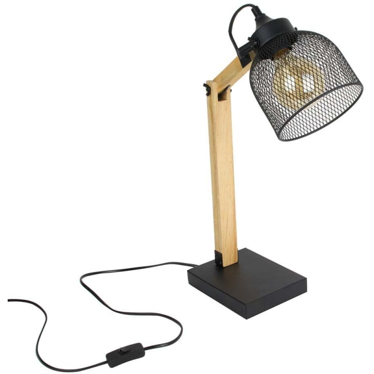 Lampe d'alimentation blanche avec abat-jour taupe et intérieur doré 40 cm -  Simplo