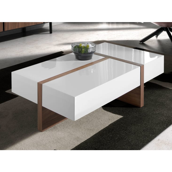 mobili tavolo bianco e noce