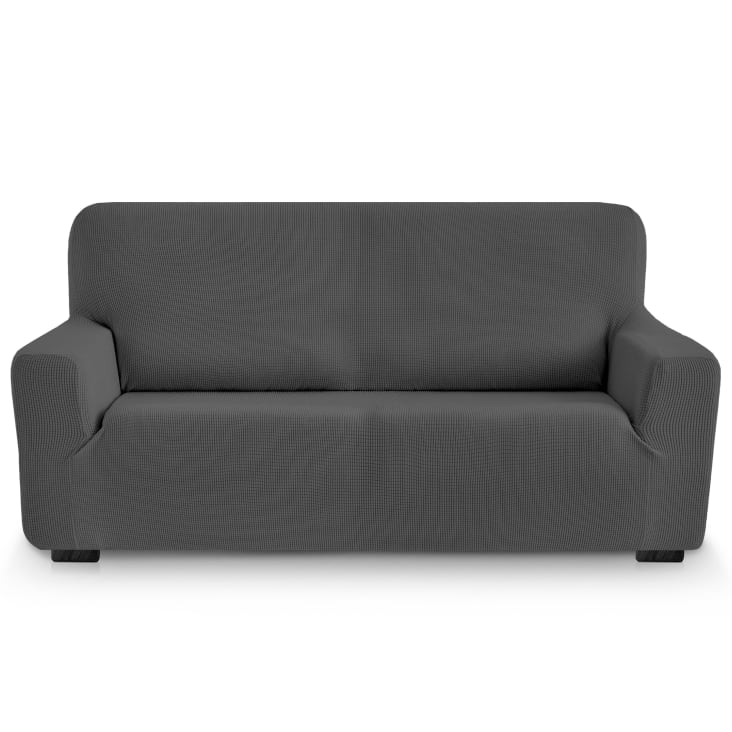 Funda de sofá bielástica   gris 180 - 240 cm-MONACO