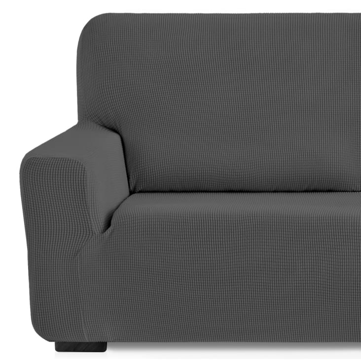 Funda de sofá bielástica   gris 180 - 240 cm-MONACO cropped-4