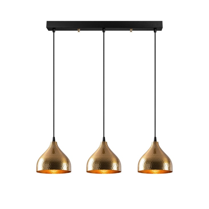 3-flammige Hängeleuchte Im Steampunk-Stil - Metall, Rohr-Design, E27, Für Decke, Rostrot