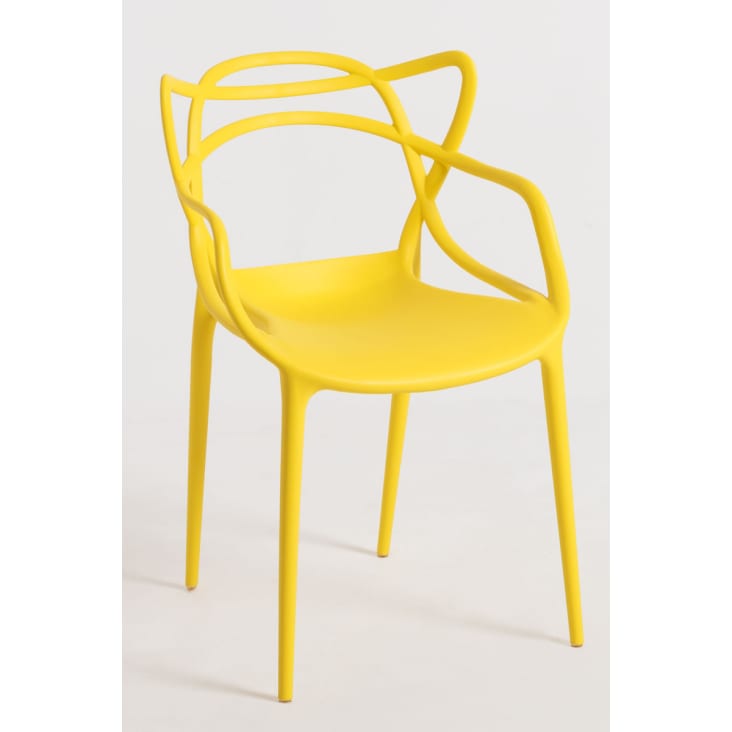 Pack 2 sillas color amarillo en polipropileno-Korme