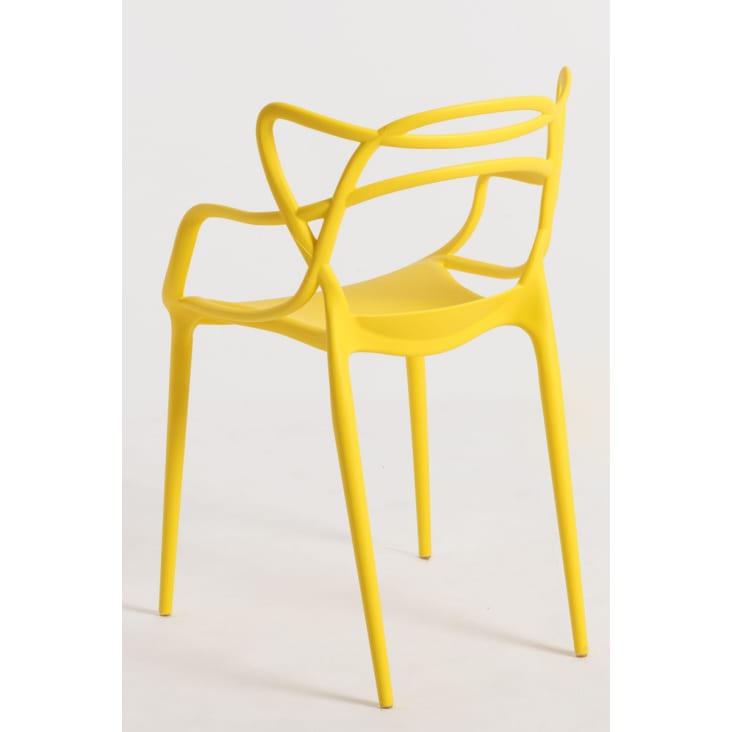 Pack 2 sillas color amarillo en polipropileno-Korme cropped-4