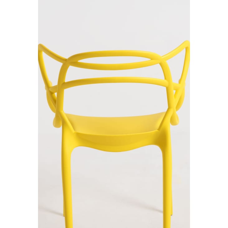 Pack 2 sillas color amarillo en polipropileno-Korme cropped-5