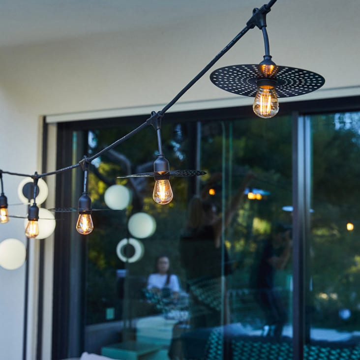 Guirlande lumineuse extérieur avec abat-jour en acier style vintage 10 –