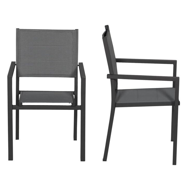 Set di 10 sedie imbottite in alluminio grigio ARRAY