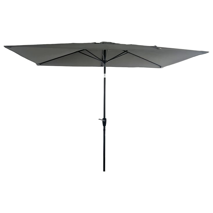 Parasol droit rectangulaire 2x3m en aluminium et toile gris-Hapuna
