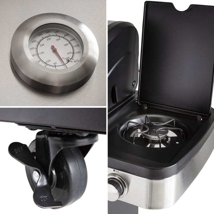 Barbecue Cook'in Garden Barbecue Gaz Cook'in Garden Fidgi 4 - 4 Brûleurs Inox, Plancha Et Thermomètre Intégré Bbq 4 Brûleurs Plancha