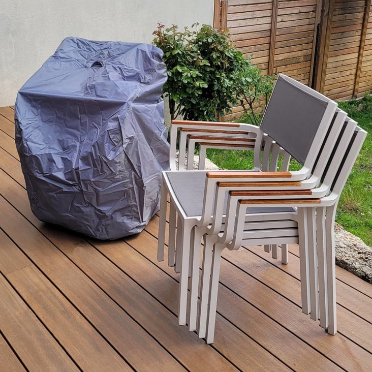 Housse pour 4 chaises de jardin empilées