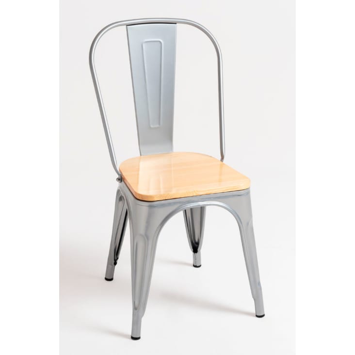 silla uxmal de madera color gris