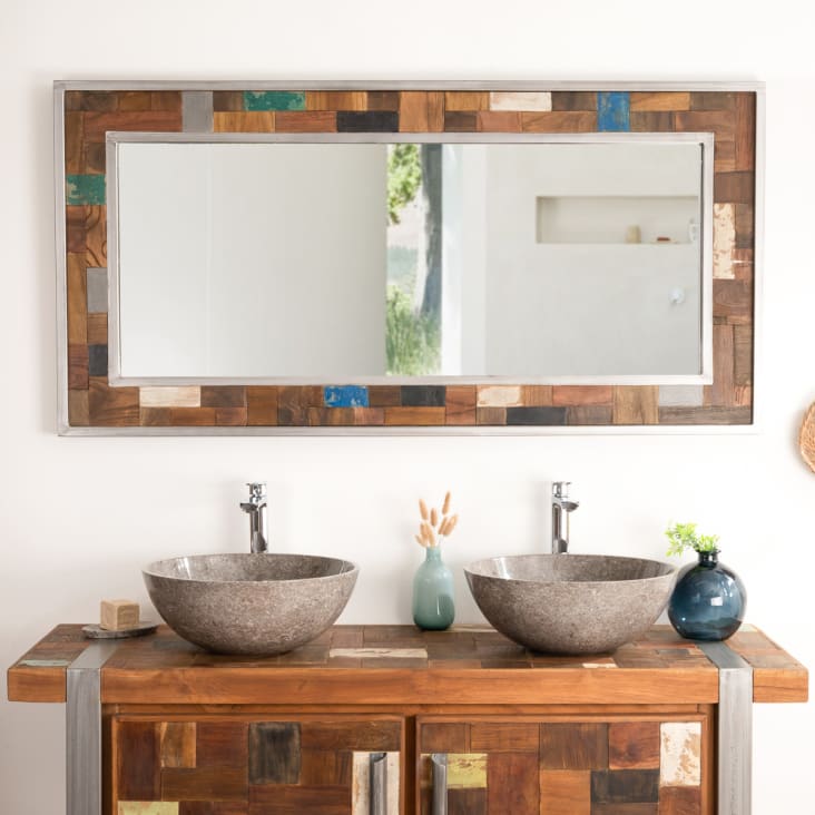 Espejo de cuarto de baño natural Loft 60 x 80 natural