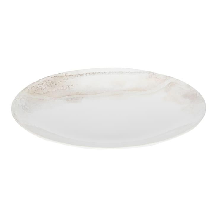 Lot de 6 assiettes plate   27 cm  blanc en grès H3-Mojave cropped-2