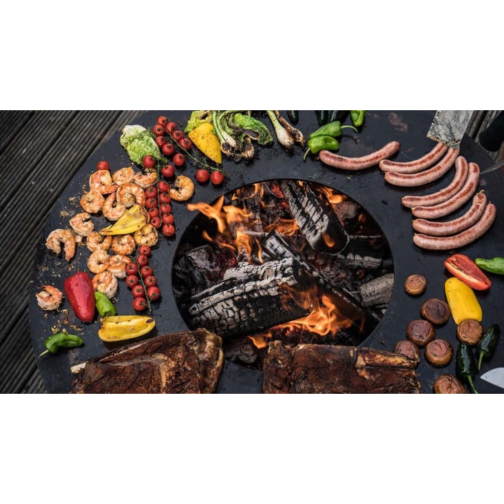 Barbecue brasero en acier  nero hauteur 79 cm diamètre 82 cm cropped-3