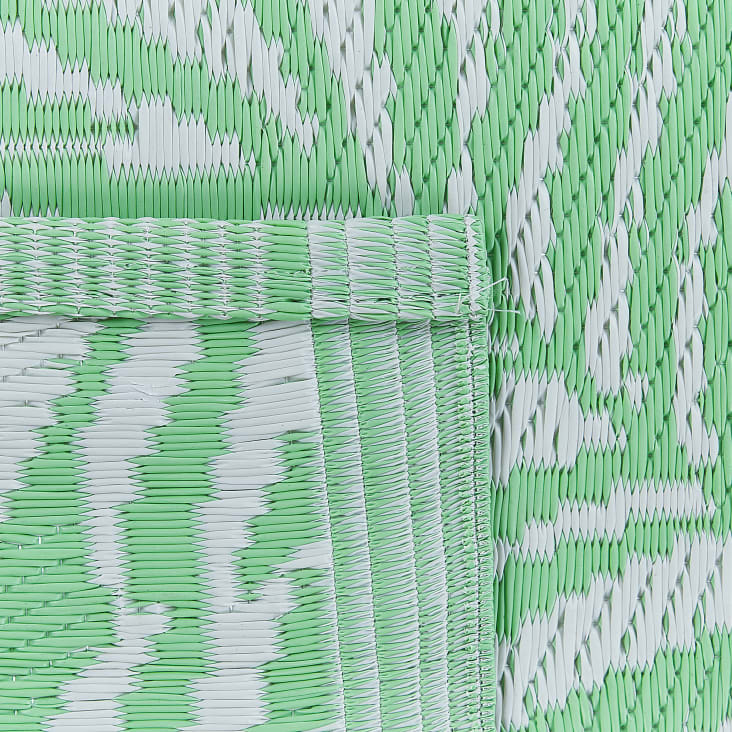 Tappeto da esterno verde chiaro e bianco 120x180 cm