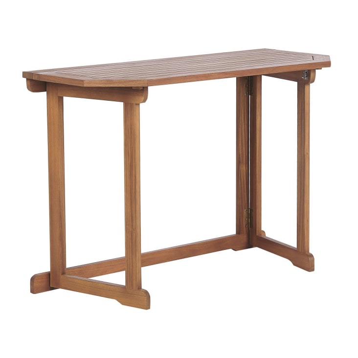 Tavolo pieghevole 140 x 70 cm in legno naturale richiudibile tavolo da  giardino