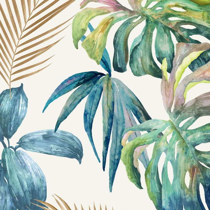 Papel pintado "palma dorada y hojas exóticas" de 53x840 cm 159x280cm cropped-3