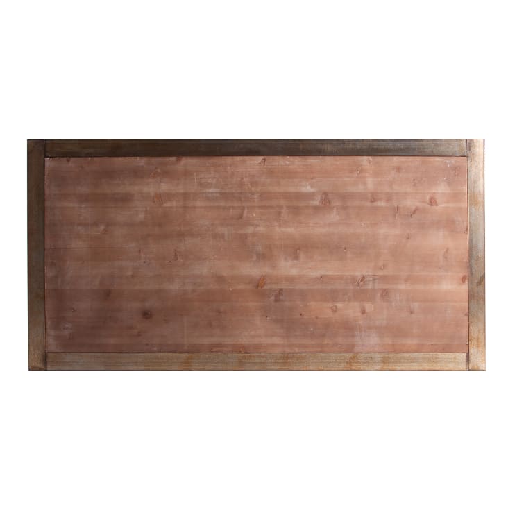 Mesa comedor de hierro y madera en marrón 120x120x75 TIRKANE