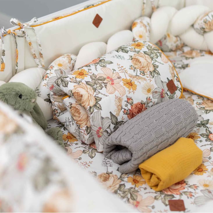 Couette et oreiller  bébé en coton  100x135cm-Néo vintage cropped-3