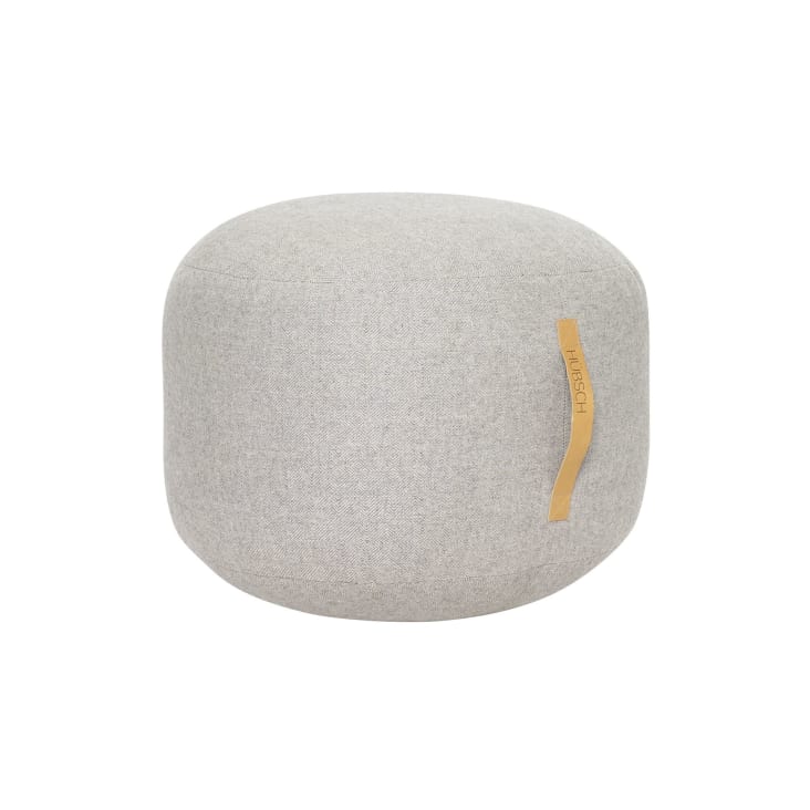 Pouf in tessuto grigio WARM LIVING