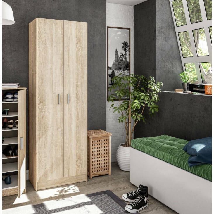 Armadio Multiuso 2 Ante Meuse 80x41x170cm | Mobile Scarpiera, Guardaroba | Design Rovere, Salvaspazio - Foto 4