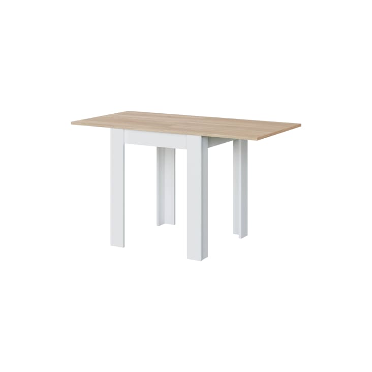 Table pliante Budget rectangle 120 x 80 cm Chêne / Noir - JPG