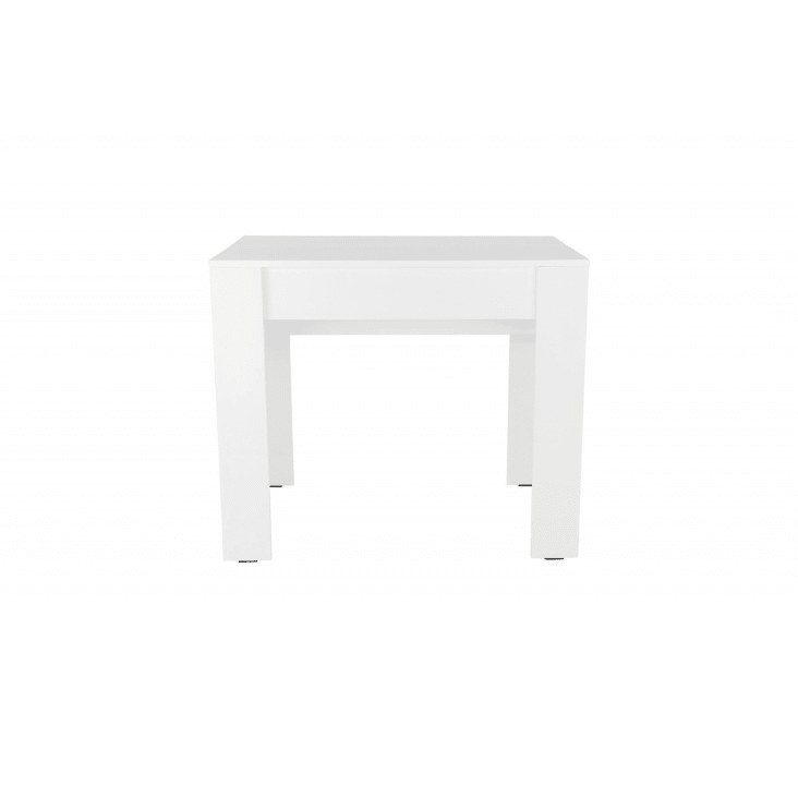 Console table à manger extensible moderne effet bois blanc-Alberique