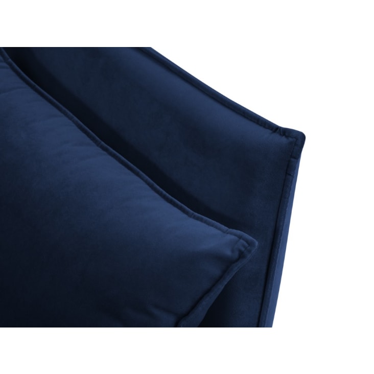 Canapé d'angle 4 places en velours bleu roi-Agate cropped-7