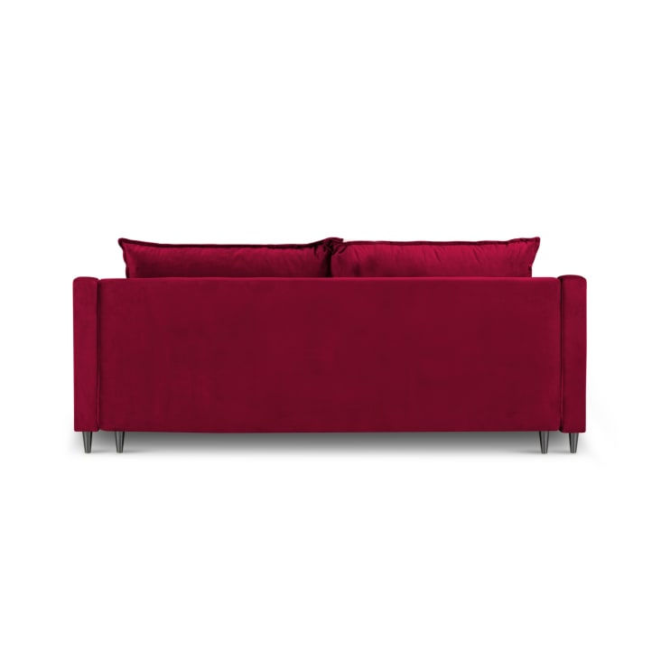 Canapé 3 places en velours rouge-Rutile cropped-5