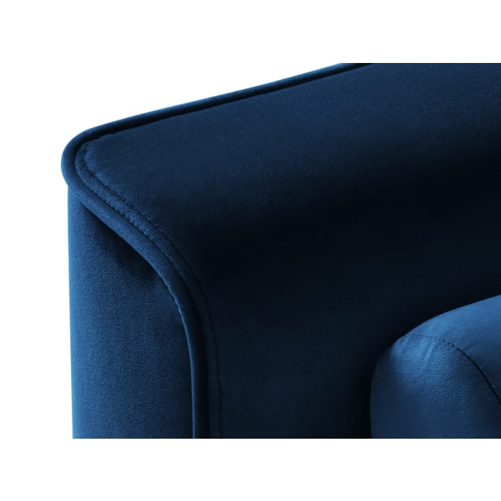 Canapé d'angle 4 places en velours bleu roi-Leona cropped-7