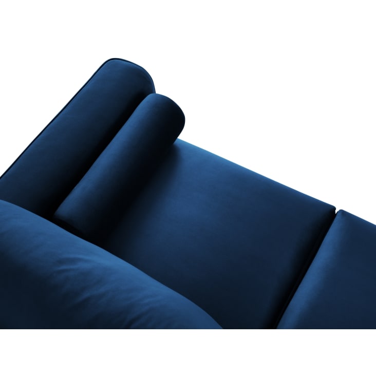 Canapé d'angle 4 places en velours bleu roi-Leona cropped-8