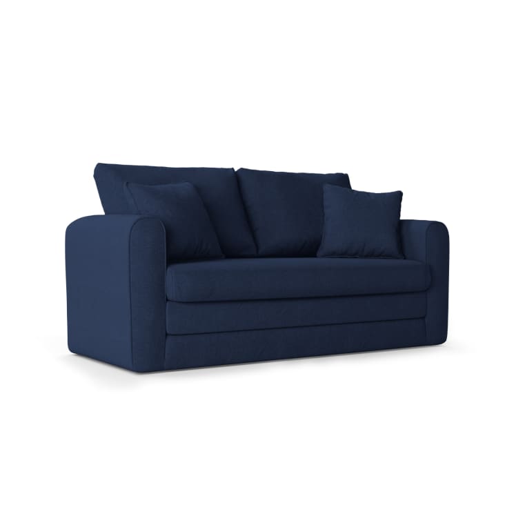 Sofá pequeño y cómodo de 2 plazas de 1,40 m Alice, color azul marino