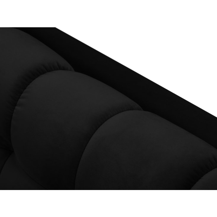 Canapé 4 places en tissu velours noir-Mamaia cropped-5